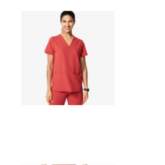 Figs clay casma rare color 3 pocket scrub top in small - Picture 2 of 3